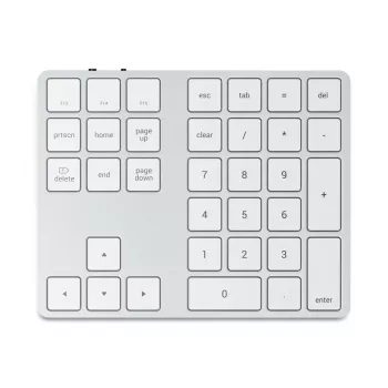 Numerische Tastatur Satechi ST-XLABKS — Bluetooth, 33 Tasten, Silber, 124,7 g