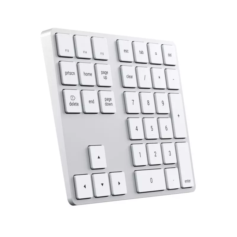 Numerische Tastatur Satechi ST-XLABKS — Bluetooth, 33 Tasten, Silber, 124,7 g