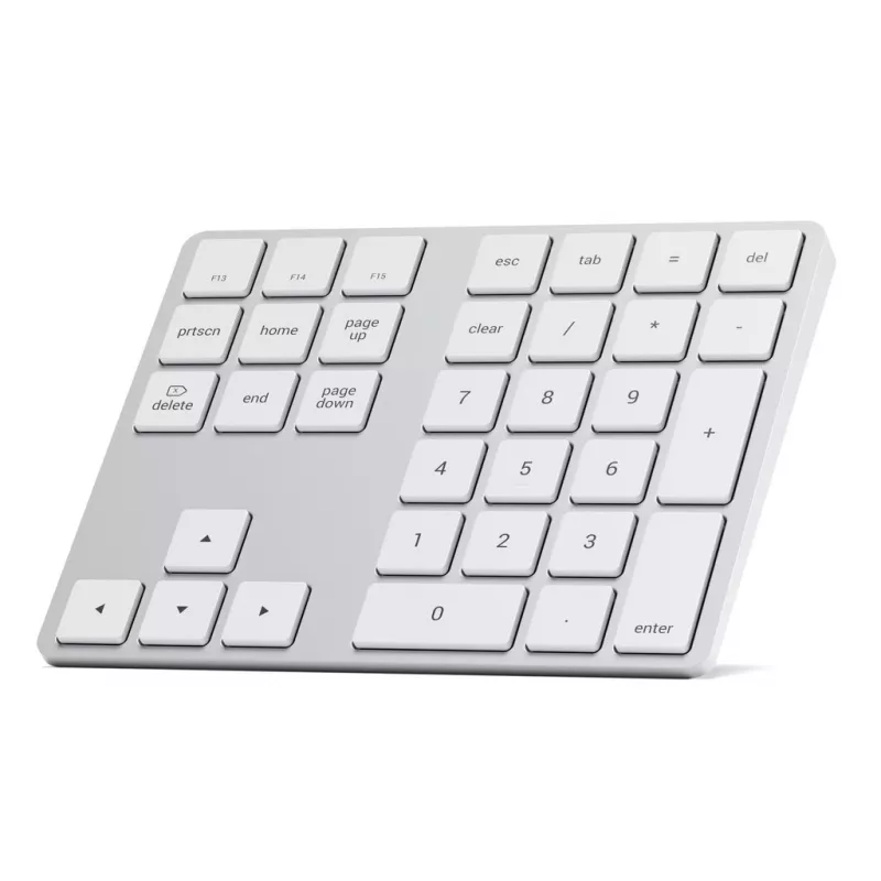 Numerische Tastatur Satechi ST-XLABKS — Bluetooth, 33 Tasten, Silber, 124,7 g
