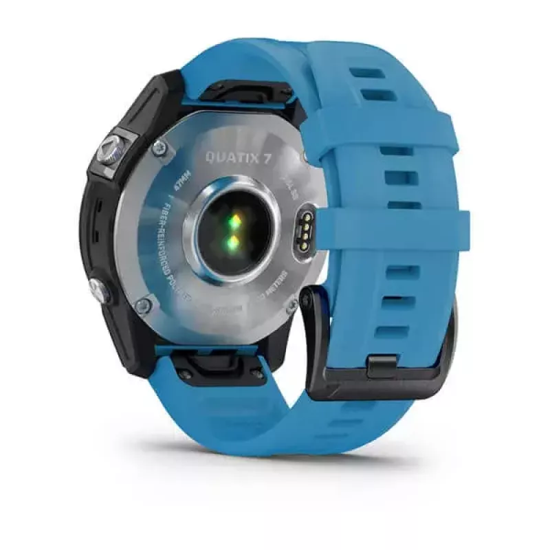 Smartwatch GARMIN quatix 7 Blau – 47 mm CFRP-Gehäuse, 1,3 Zoll MIP-Touchscreen, 10 ATM, Bluetooth/Wi‑Fi/NFC