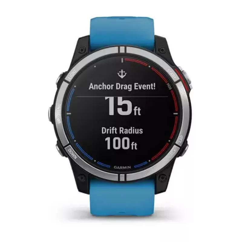 Smartwatch GARMIN quatix 7 Blau – 47 mm CFRP-Gehäuse, 1,3 Zoll MIP-Touchscreen, 10 ATM, Bluetooth/Wi‑Fi/NFC