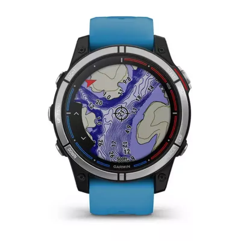 Smartwatch GARMIN quatix 7 Blau – 47 mm CFRP-Gehäuse, 1,3 Zoll MIP-Touchscreen, 10 ATM, Bluetooth/Wi‑Fi/NFC