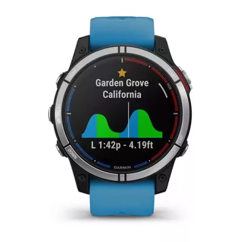 Smartwatch GARMIN quatix 7 Blau – 47 mm CFRP-Gehäuse, 1,3 Zoll MIP-Touchscreen, 10 ATM, Bluetooth/Wi‑Fi/NFC