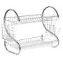 Arbeitsplatten-Geschirrabtropfgestell Maestro MR-1025-43, Metall, 43 cm Breite, schwarz, Abtropfschale, Besteck- und Gläserfächer