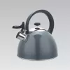 Elektrischer Wasserkocher Maestro MR-1302-Grau 2,5 l Edelstahl, graues Gehäuse, Pfeife, kühl bleibender Griff