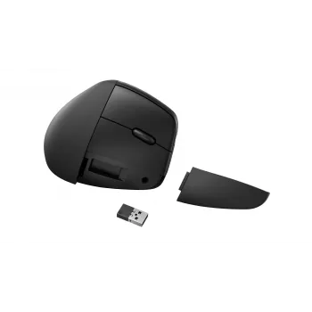 HP 925 Ergonomic Vertical Maus, Rechtshänder, Vertikales Design, RF Wireless + Bluetooth, 4000 DPI, Schwarz