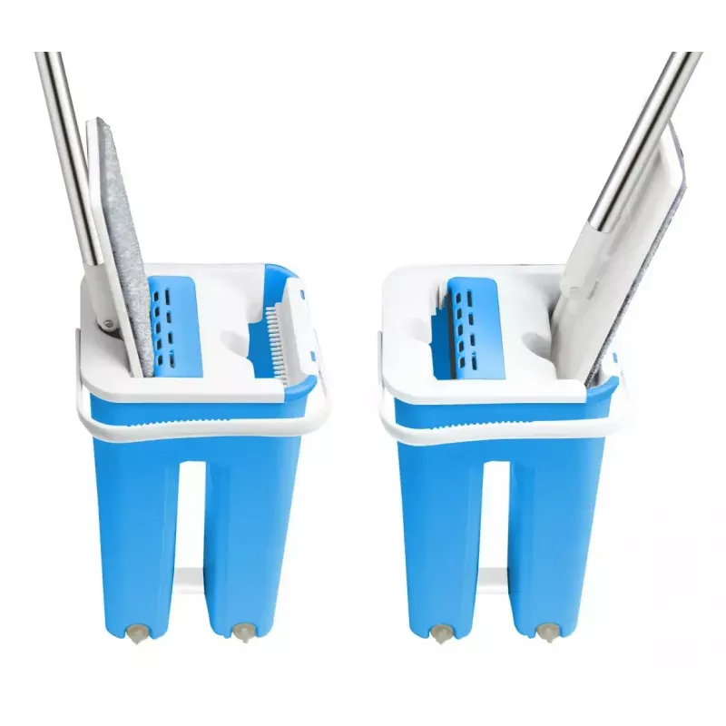 Wischer-Set für Feuchtreinigung ESPERANZA EHS004 mit Eimer, austauschbarem Mikrofaser-Wischkopf, Drehgelenk, 1250 mm Höhe, 1,1 kg
