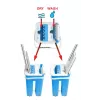 Wischer-Set für Feuchtreinigung ESPERANZA EHS004 mit Eimer, austauschbarem Mikrofaser-Wischkopf, Drehgelenk, 1250 mm Höhe, 1,1 kg