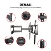 Wand-TV-Halterung MONTIS DENALI MT162 für 37-Zoll–105-Zoll-Bildschirme, Stahl, 75 kg Tragfähigkeit, VESA 200x100–800x600, neigbar/schwenkbar/drehbar, 7,3–60,9 cm