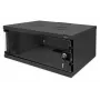 DIGITUS 4U Wandmontageschrank SOHO unmontiert 241x540x400mm Glasfronttür schwarz