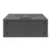 DIGITUS 4U Wandmontageschrank SOHO unmontiert 241x540x400mm Glasfronttür schwarz