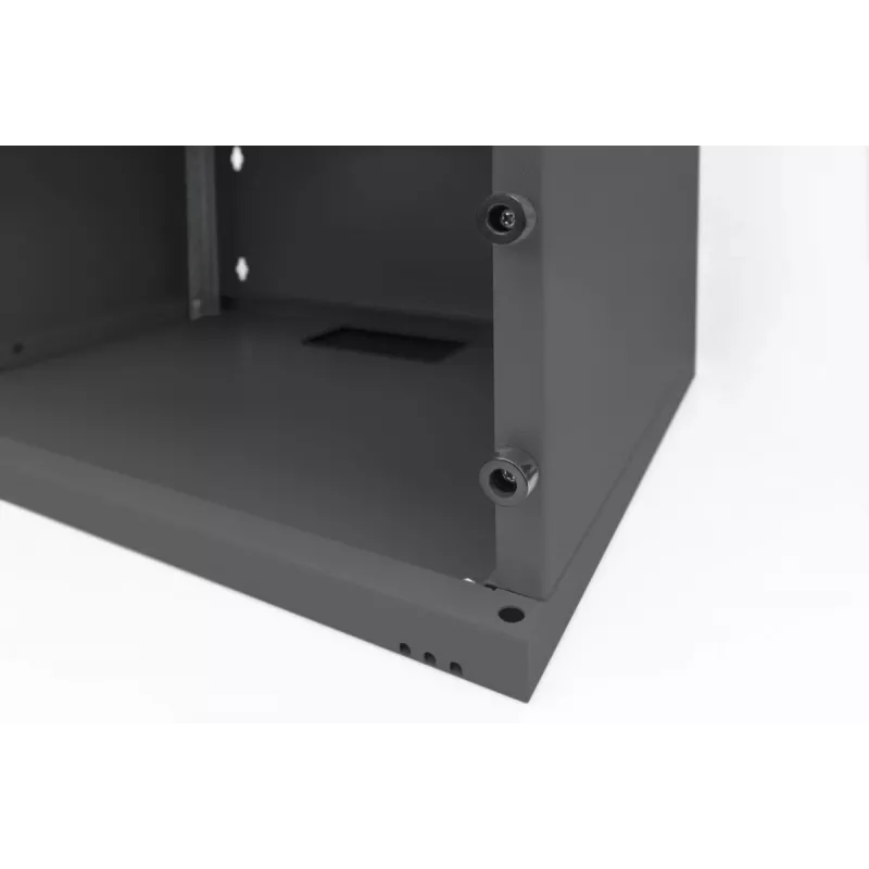 DIGITUS 4U Wandmontageschrank SOHO unmontiert 241x540x400mm Glasfronttür schwarz