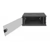 DIGITUS 4U Wandmontageschrank SOHO unmontiert 241x540x400mm Glasfronttür schwarz