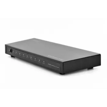 DIGITUS HDMI Splitter, 8 Port 1080p, 3D, HDMI High Speed, 2,25 GHz/225 MHz, Metallgehäuse, schwarz