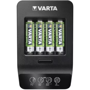 VARTA LCD Smart Charger+ mit 4 AA-Batterien 2100 mAh