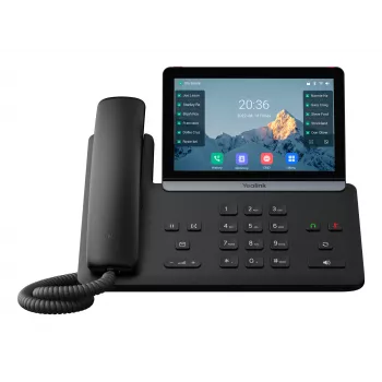 IP-Telefon Yealink SIP-T87W — 7-Zoll-LCD 800×480, kabelgebundenes & schnurloses Mobilteil, 1000 Einträge Telefonbuch, G.711/G.723/G.726/G.729-Codecs