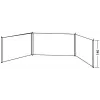 Strand-Windschutz Easy Camp 120330 Grau Polyester 5000mm x 1400mm