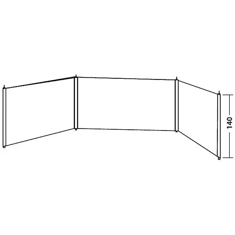 Strand-Windschutz Easy Camp 120330 Grau Polyester 5000mm x 1400mm