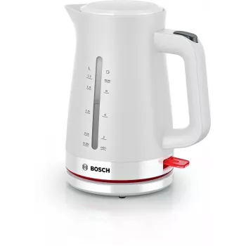 Elektrischer Wasserkocher Bosch TWK3M121 — 1,7 L, 2400 W, weiß, Kunststoffgehäuse