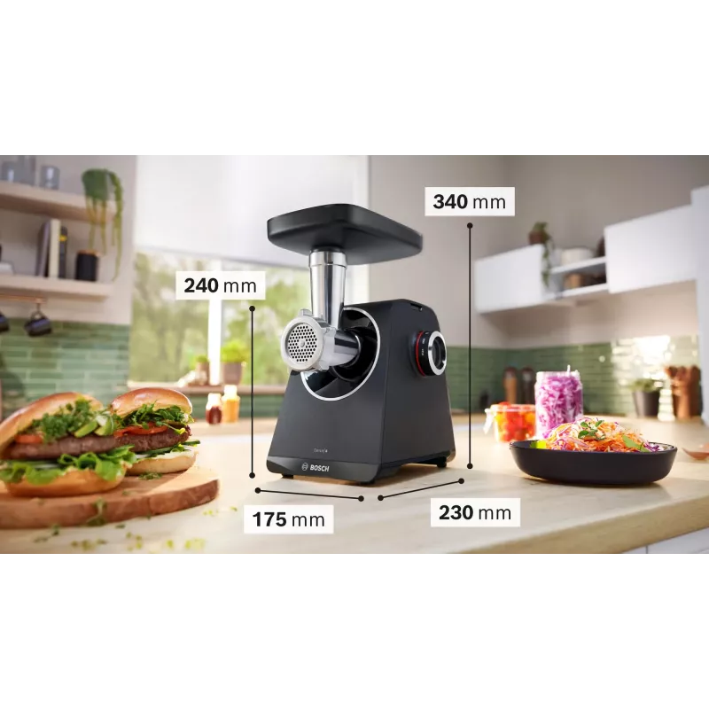 Fleischwolf Bosch Serie 4 MFWS450B 500 W, 2,5 kg/min, 2 Geschwindigkeiten, schwarz