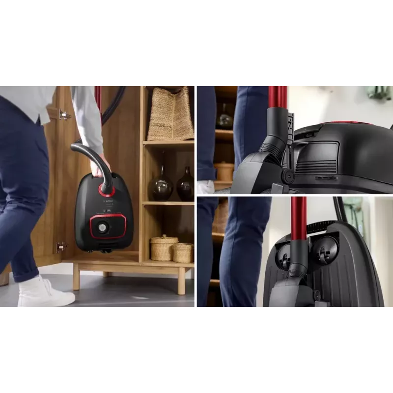Bodenstaubsauger Bosch Serie 4 BGB41POW1 — 850 W, 4 L Staubbeutel, HEPA13, Teleskoprohr aus Metall