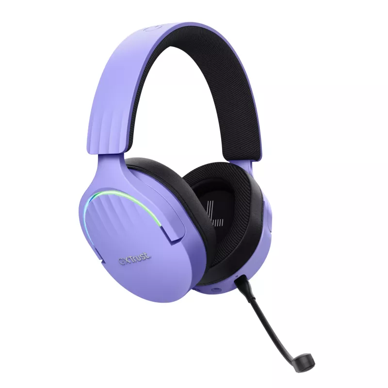 Trust GXT 491P FAYZO Headset Kabelgebunden & Kabellos Kopfband Gaming USB Type-A Bluetooth Schwarz, Lila