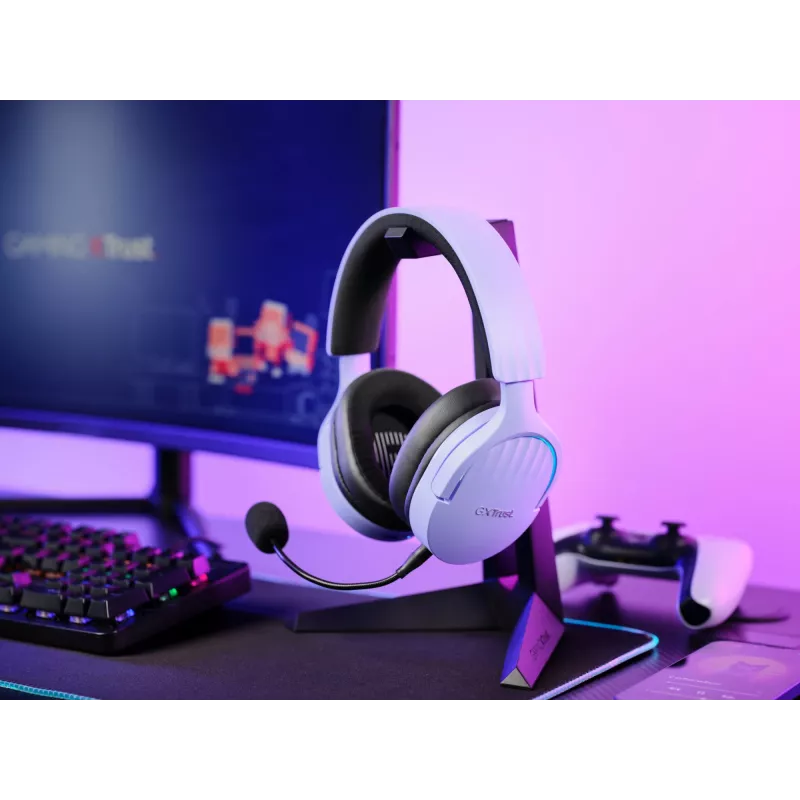 Trust GXT 491P FAYZO Headset Kabelgebunden & Kabellos Kopfband Gaming USB Type-A Bluetooth Schwarz, Lila