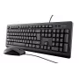 Trust Primo Tastatur, Maus enthalten, Universal, USB, QWERTY, US-Englisch, Schwarz