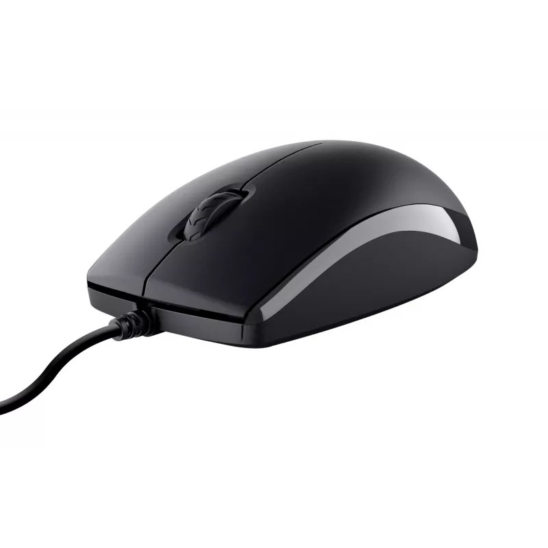 Trust Primo Tastatur, Maus enthalten, Universal, USB, QWERTY, US-Englisch, Schwarz