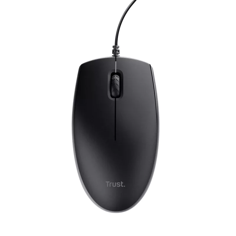 Trust Primo Tastatur, Maus enthalten, Universal, USB, QWERTY, US-Englisch, Schwarz