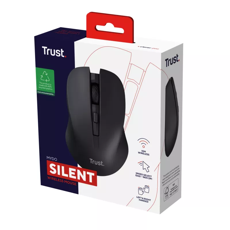 Trust Mydo Maus Office Beidhändig RF Wireless Optisch 1800 DPI