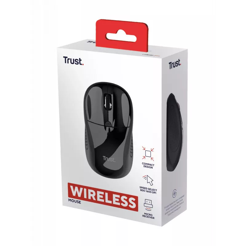 Trust 24658 Maus Office Beidhändig RF Wireless Optisch 1600 DPI