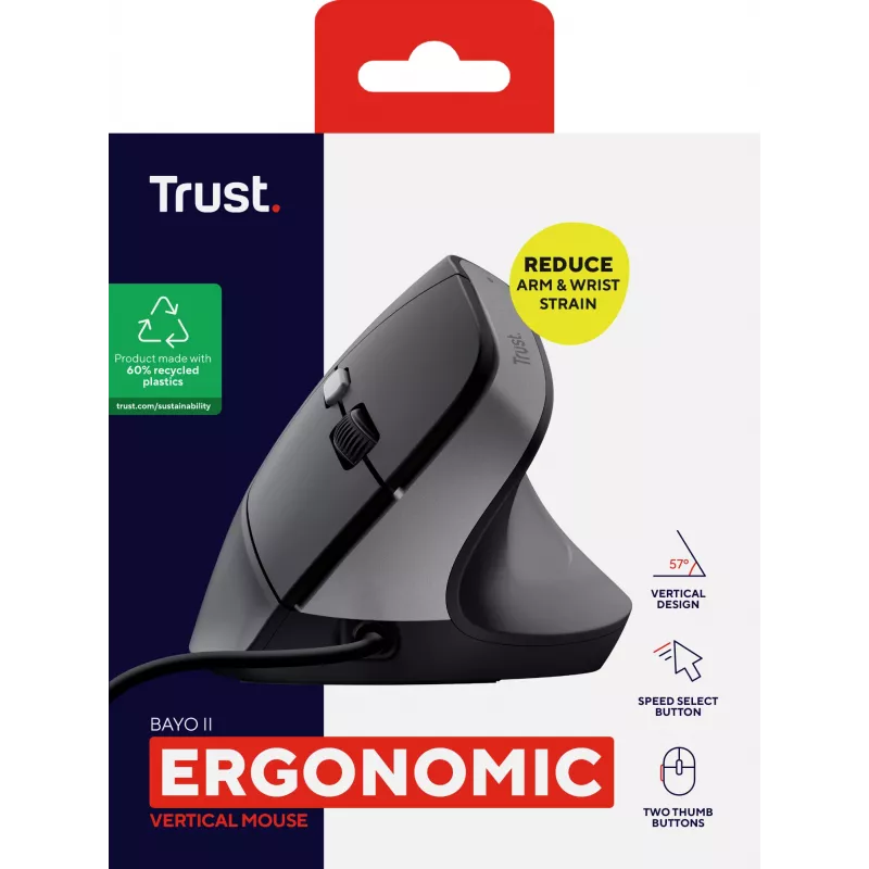 Trust Bayo II Maus Rechtshänder USB Typ-A 2400 DPI