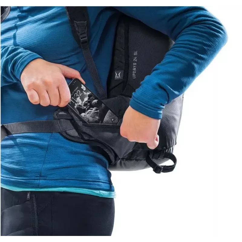 Rucksack DEUTER Updays 24 SL – 24 L Kapazität, Damenpassform, Schwarz Fallschirmspringen