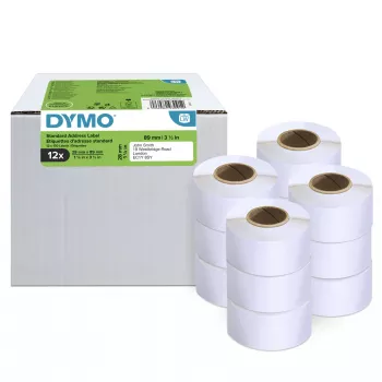 DYMO Authentic LabelWriter Adressetiketten | 28 mm x 89 mm | 12 Rollen mit je 130 Easy-Peel-Etiketten (1.560 Stück) | selbstklebend | für LabelWriter Etikettendrucker