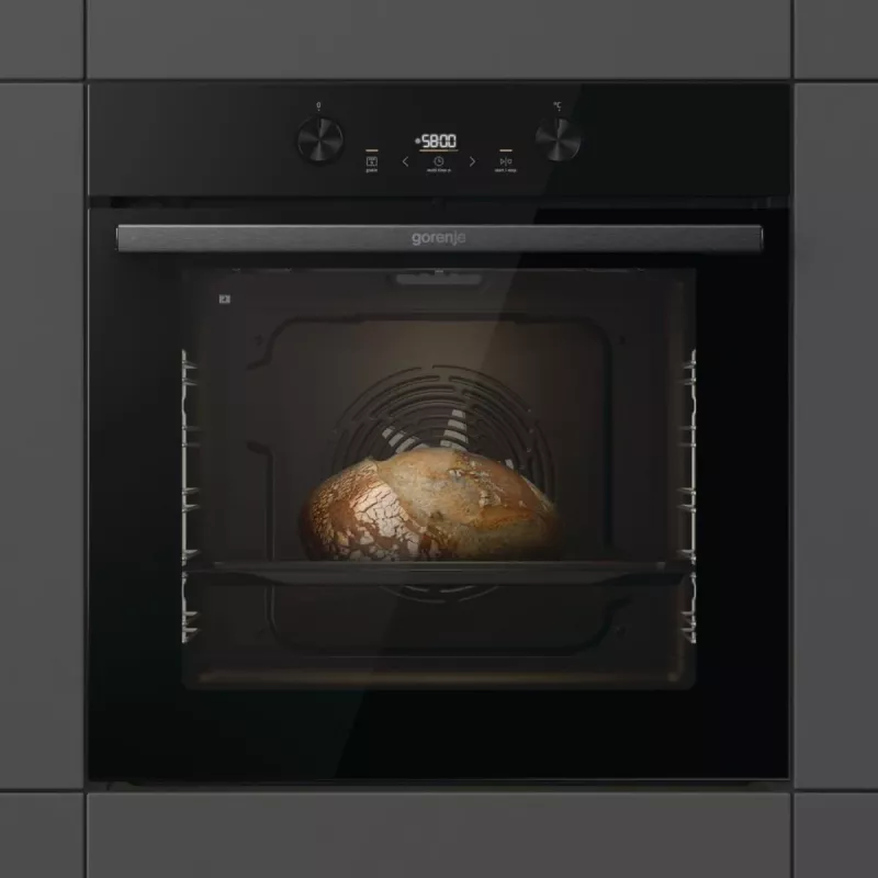 Einbau-Elektrobackofen Gorenje G400 BPS6737E04DBG, 77 L, 3500 W, Touch-Steuerung, Pyrolyse, Schwarz