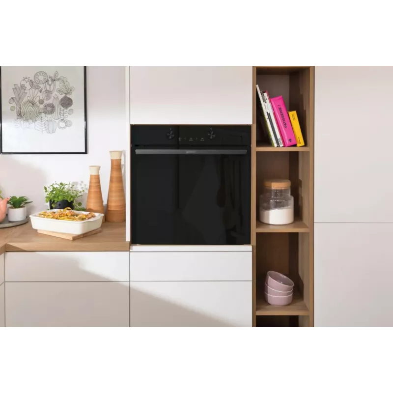Einbau-Elektrobackofen Gorenje G400 BPS6737E04DBG, 77 L, 3500 W, Touch-Steuerung, Pyrolyse, Schwarz