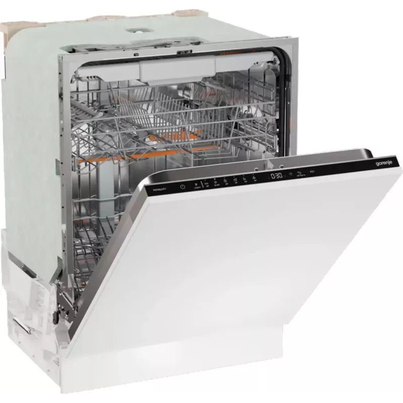 Einbau-Geschirrspüler Gorenje GV16D5 — 16 Maßgedecke, 44 dB, Edelstahl, 7 Temperatureinstellungen
