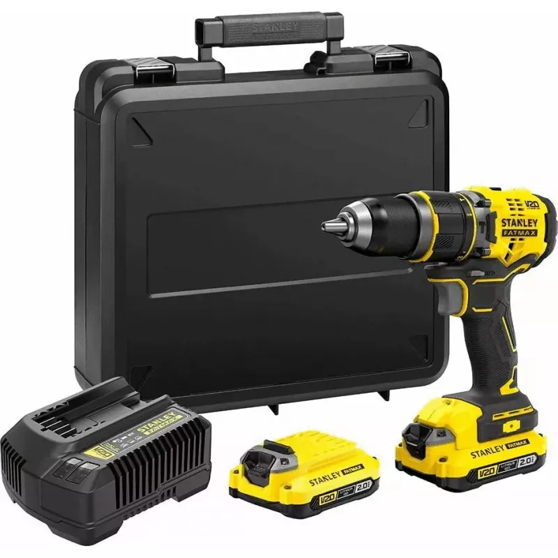 Stanley FATMAX SFMCD721D2K Akku-Bohrer 18 V, 2 Akkus à 2,0 Ah, mit Koffer