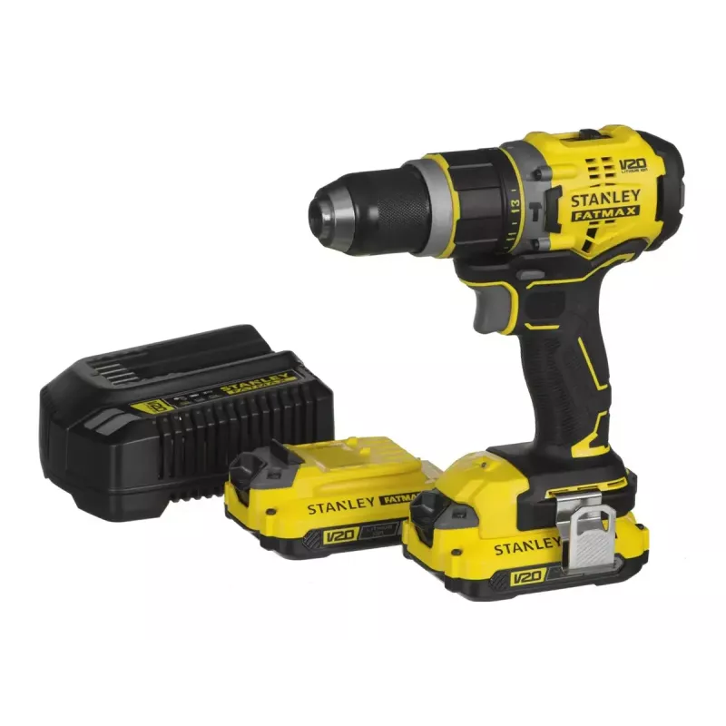 Stanley FATMAX SFMCD721D2K Akku-Bohrer 18 V, 2 Akkus à 2,0 Ah, mit Koffer