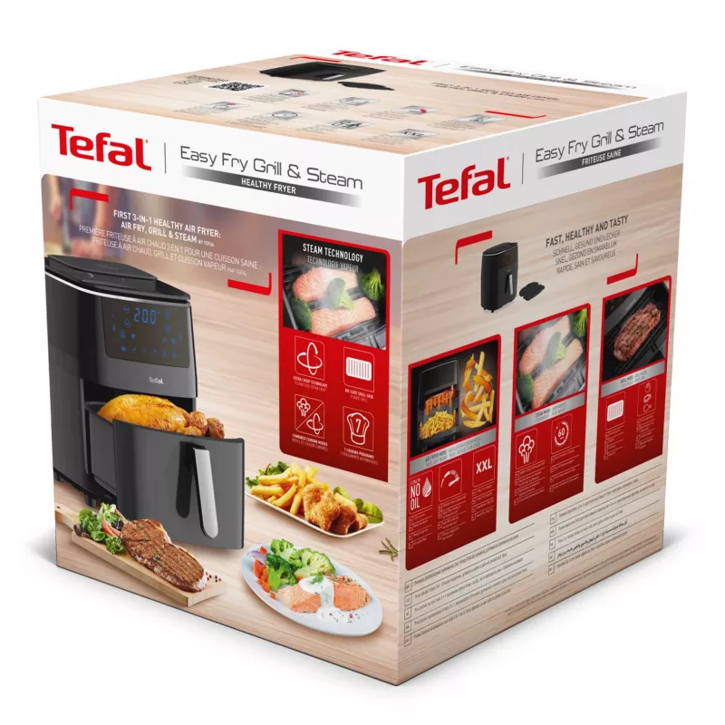 Tefal Easy Fry Grill & Steam FW2018 Einzeln Stand-alone 1700 W Heißluftfritteuse Schwarz
