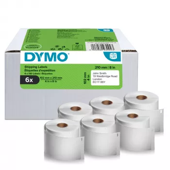 Selbstklebendes Druckeretikett DYMO 2177565 Weiß Gestanzt 10,2x21 cm