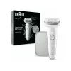 Epilierer Braun Silk-épil 9 9-011 40 Pinzetten Silber Weiß