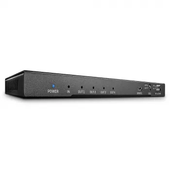 Lindy 4-Port HDMI 18G Splitter mit Audio und Downscaling