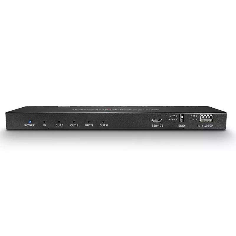 Lindy 4-Port HDMI 18G Splitter mit Audio und Downscaling