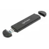 SSD-Gehäuse Manhattan M.2 NVMe SATA USB-C USB-A 10 Gbps Schwarz