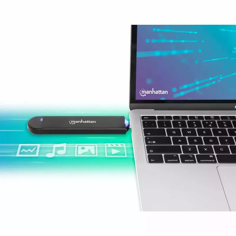 SSD-Gehäuse Manhattan M.2 NVMe SATA USB-C USB-A 10 Gbps Schwarz
