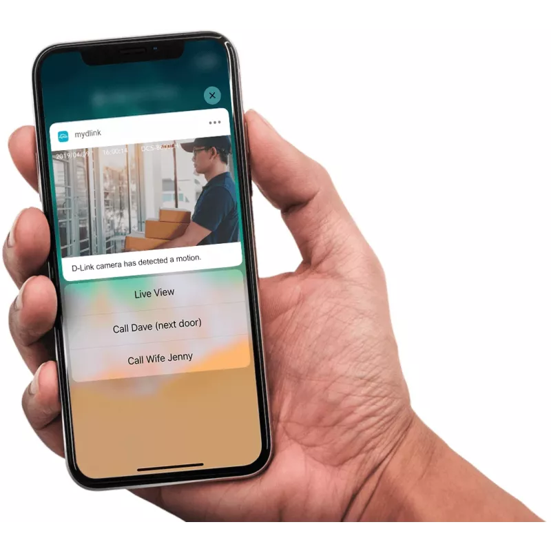 D-Link 2K QHD Indoor Wi-Fi Kamera DCS-8350LH, IP-Überwachungskamera, Innenbereich, Kabelgebunden & Kabellos, Amazon Alexa & Google Assistant, Tisch, Weiß