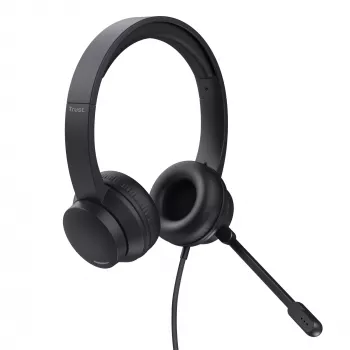 Trust HS-201 Headset Kabelgebunden Head-Band Büro/Callcenter USB Typ-A Schwarz