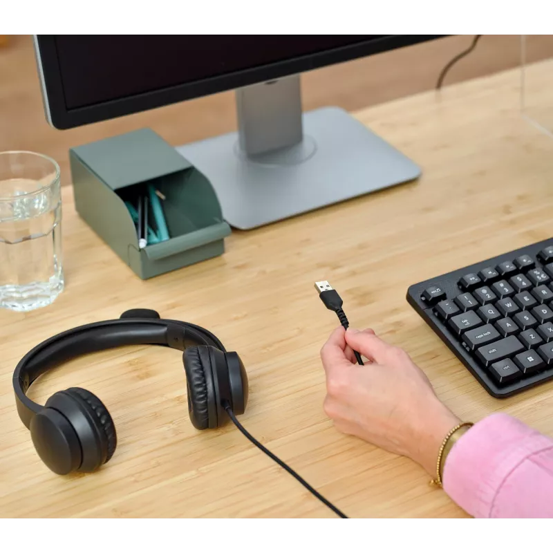 Trust HS-201 Headset Kabelgebunden Head-Band Büro/Callcenter USB Typ-A Schwarz